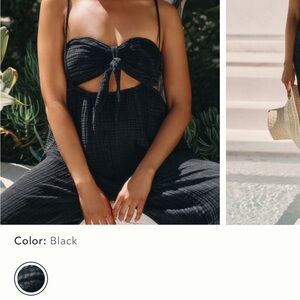 Anthro Wrenley suspender Jumpsuit